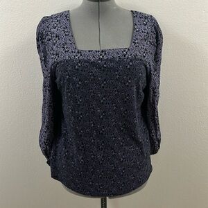 Style & Co purple Floral Top